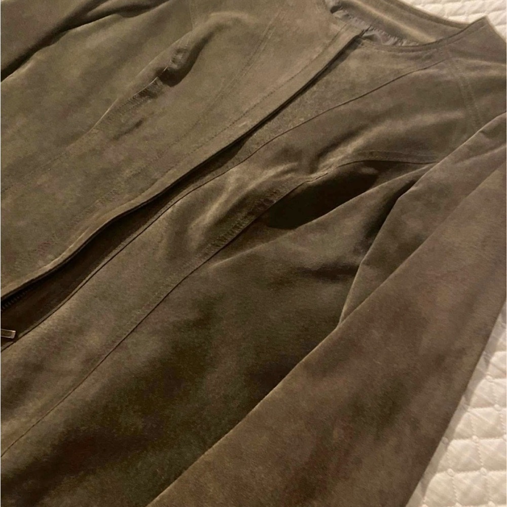Olive Green Suede Jacket